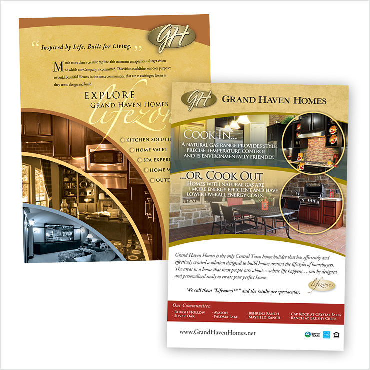 Grand Haven Homes Mailer & Ad Designs