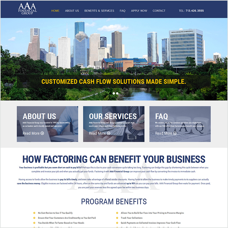 AAA Financial Group Website Design