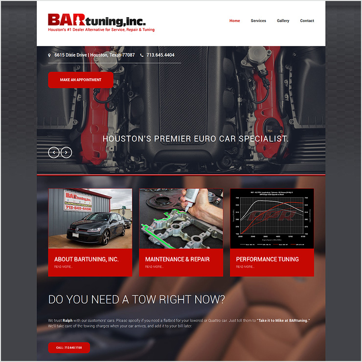 BARtuning, Inc. Website Design