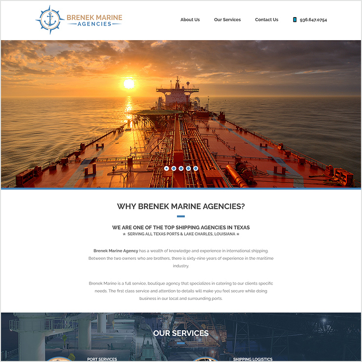 Brenek Marine Agencies Website Design