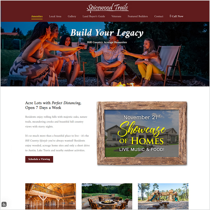 Spicewood Trails Website Design