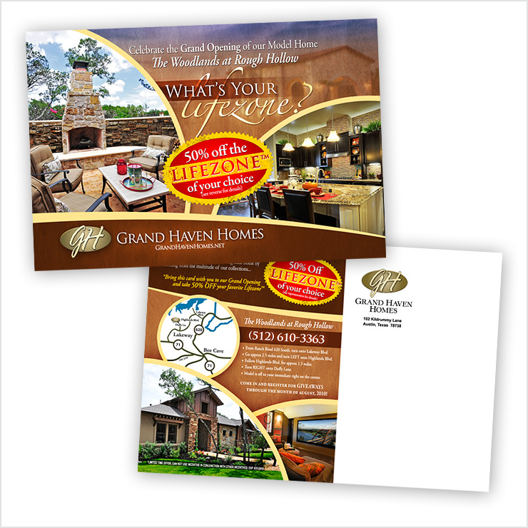 Grand Haven Homes Mailer & Ad Designs