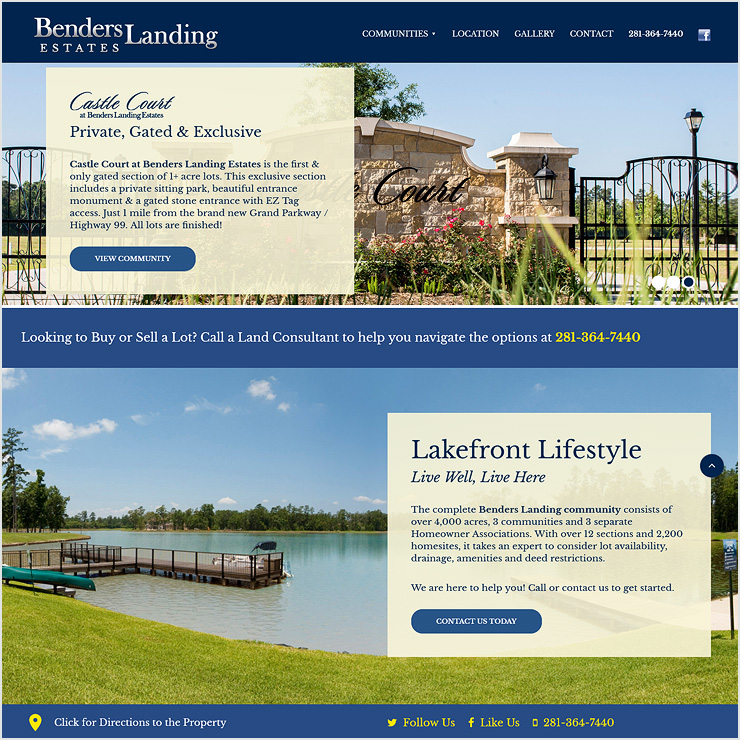 Benders Landing Estates Website