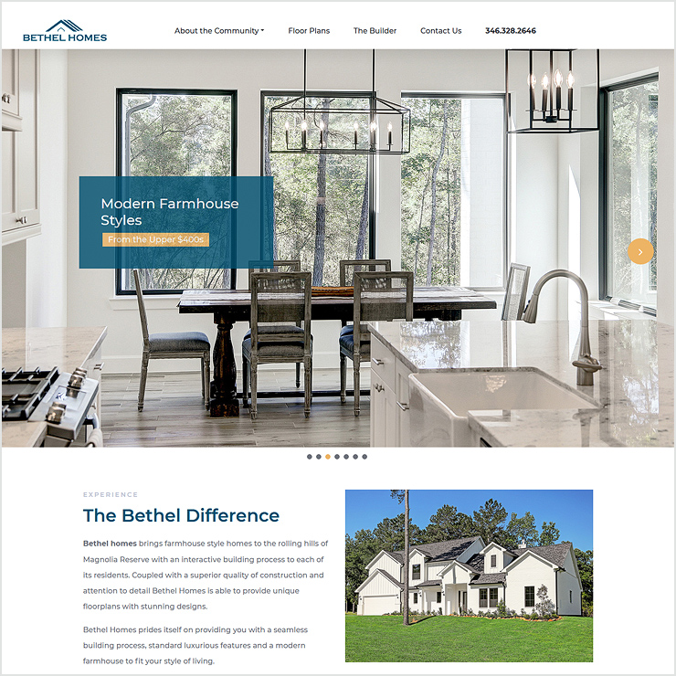 Bethel Homes Website Design