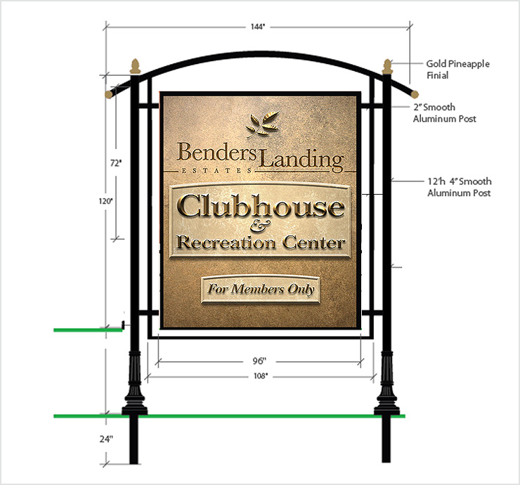 Benders Landing Estates Wayfinding Signage