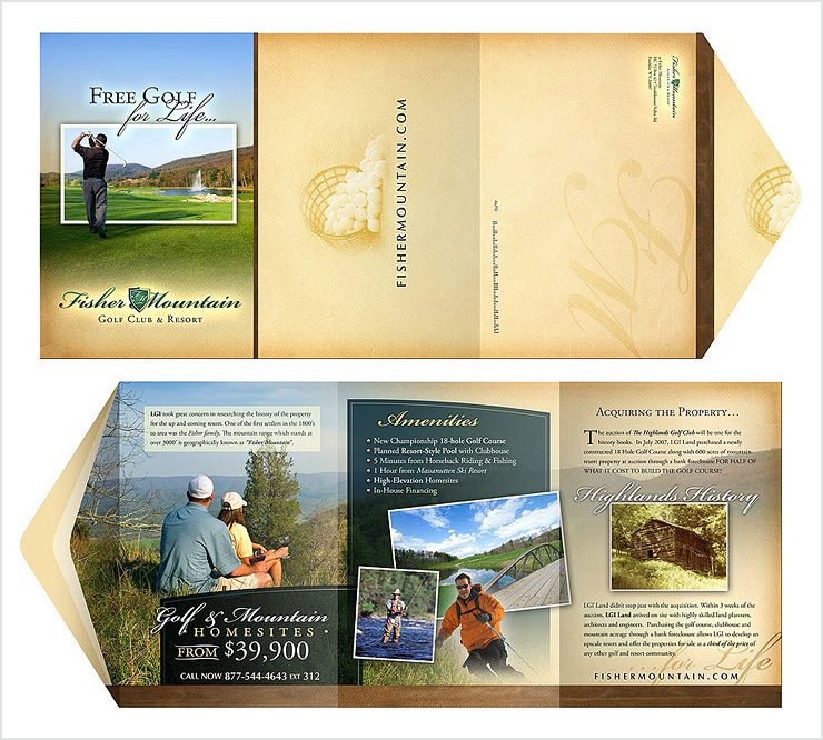 Fisher Mountain Tri-Fold Mailer Design