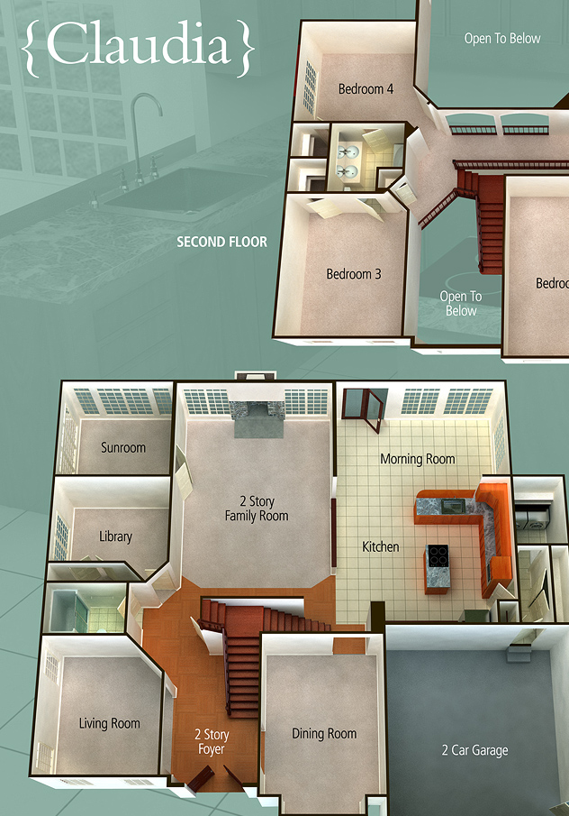 3D Floor Plan Illustration