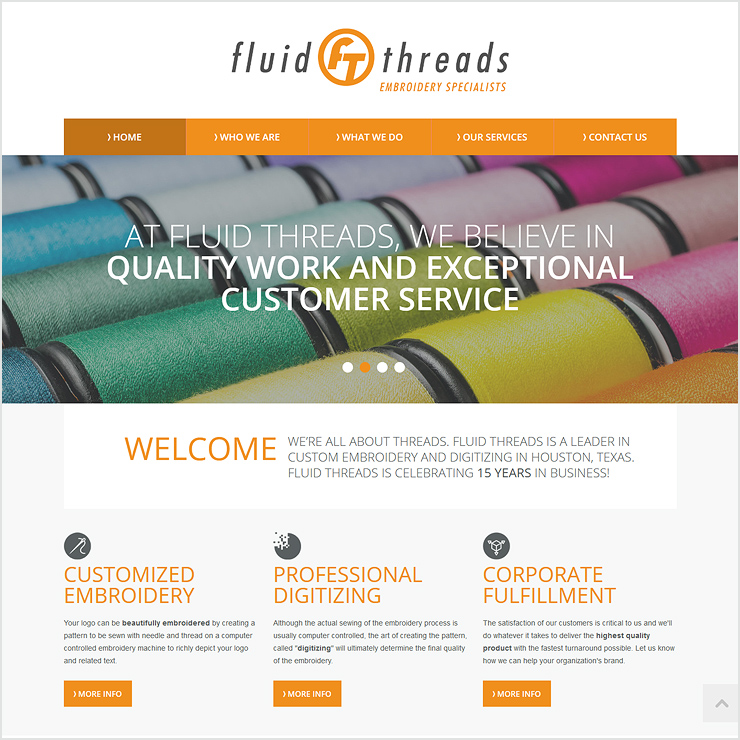 Fluid Threads Website Design