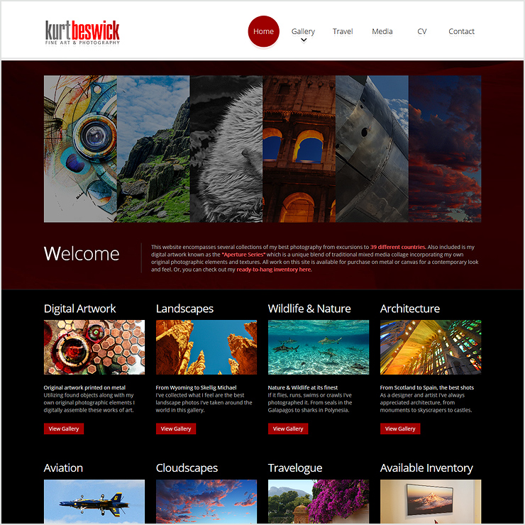 Kurt Beswick Fine Art & Photography Website Design