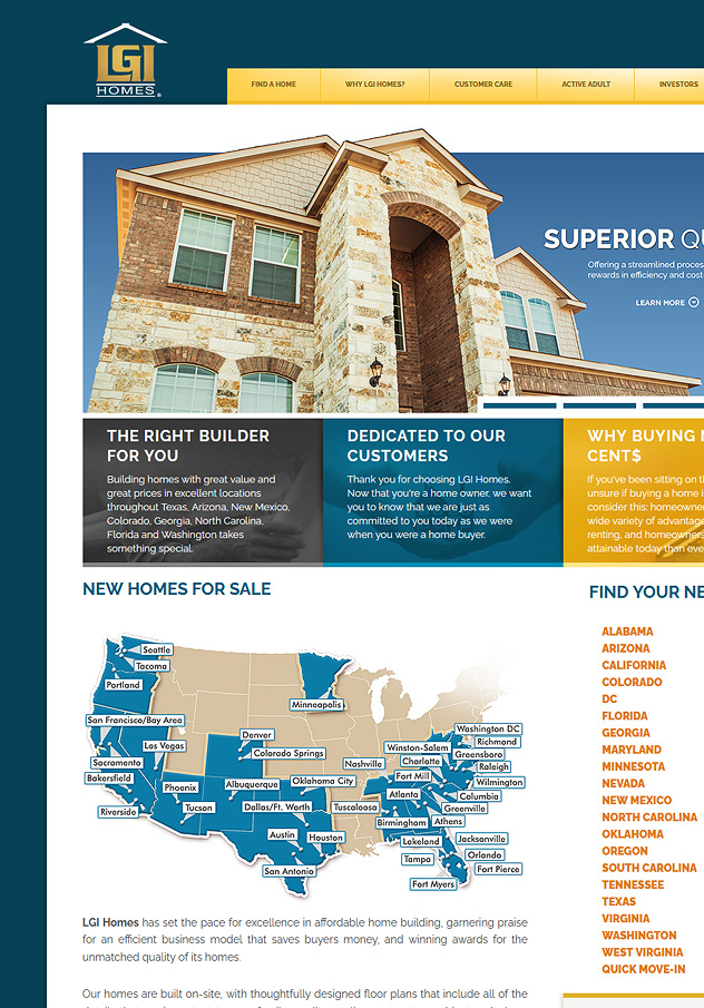 LGI Homes Website