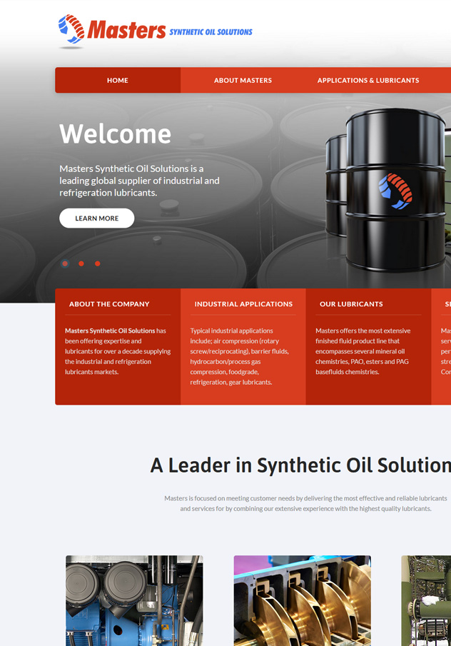 Masters Synthetic Oil & Lubricants Website