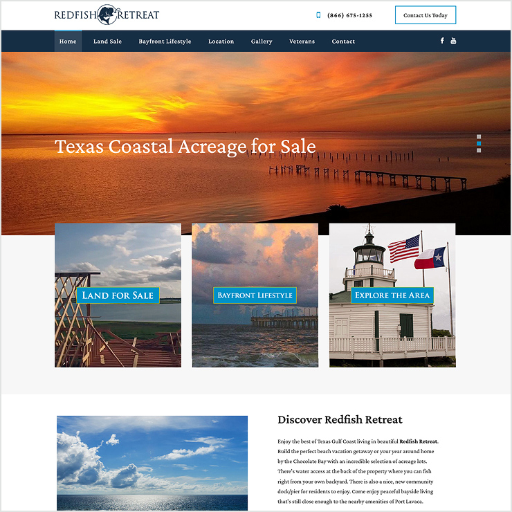 Redfish Retreat Website Design