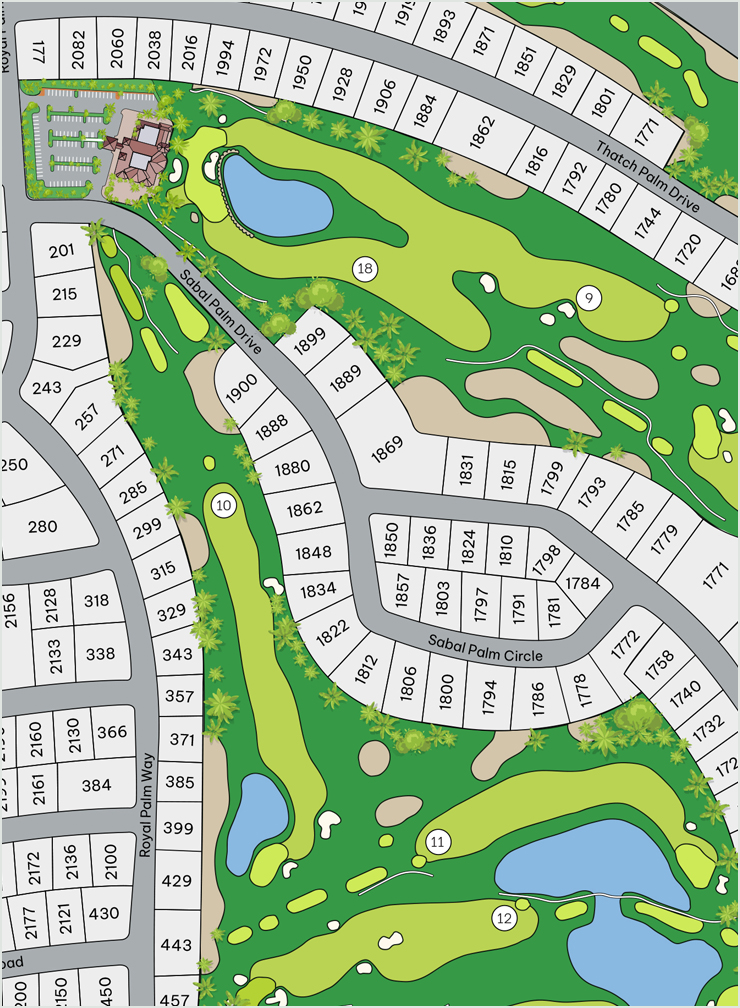 Royal Palm Site Plan Golf Course