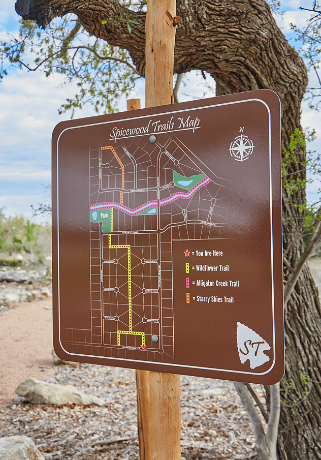 Spicewood Trails Trail Signage