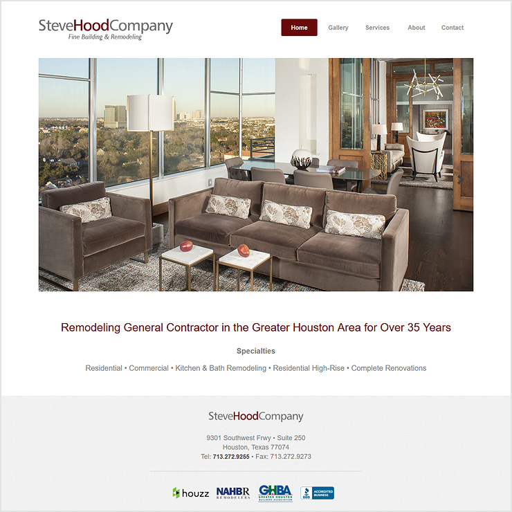 Steve Hood Company Website Design