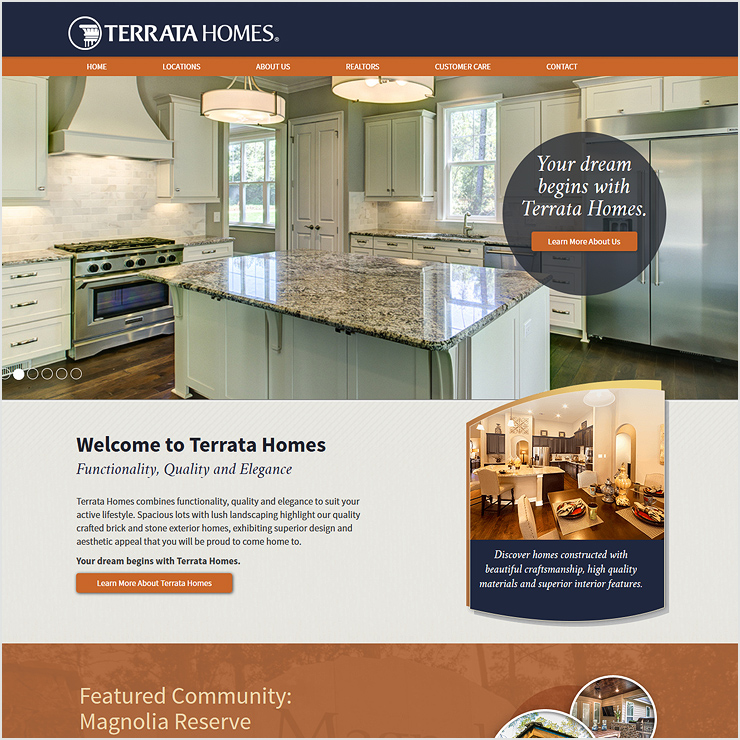 Terrata Homes Website Design