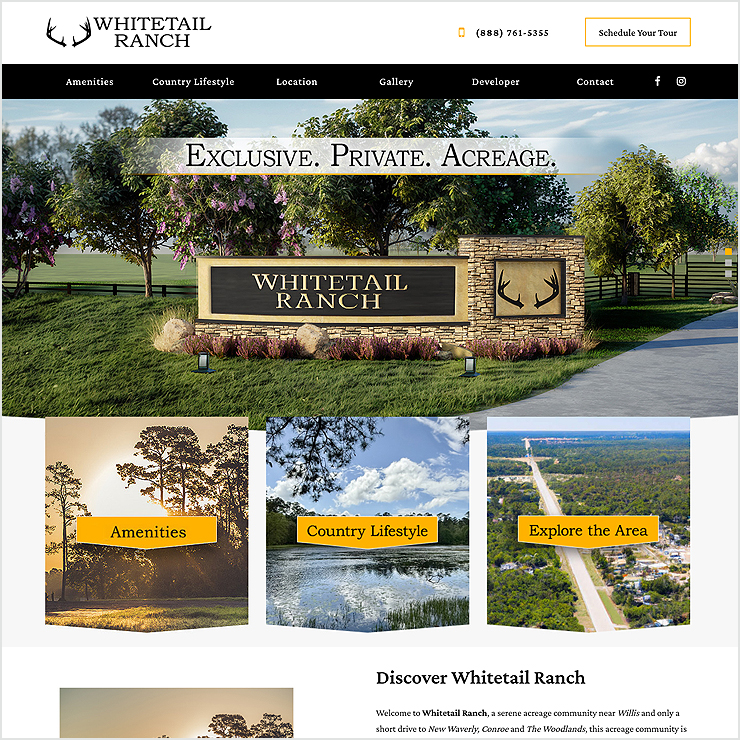Whitetail Ranch Website Design